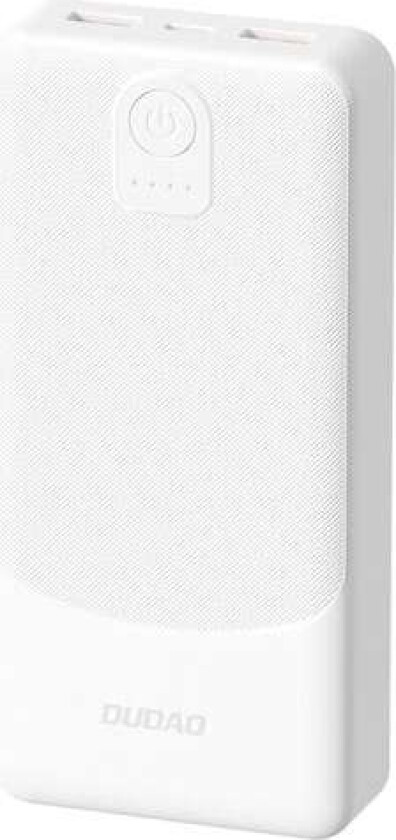 K10Pro Power Bank 2.4A 20000mAh 2 x USB-A - Hvit