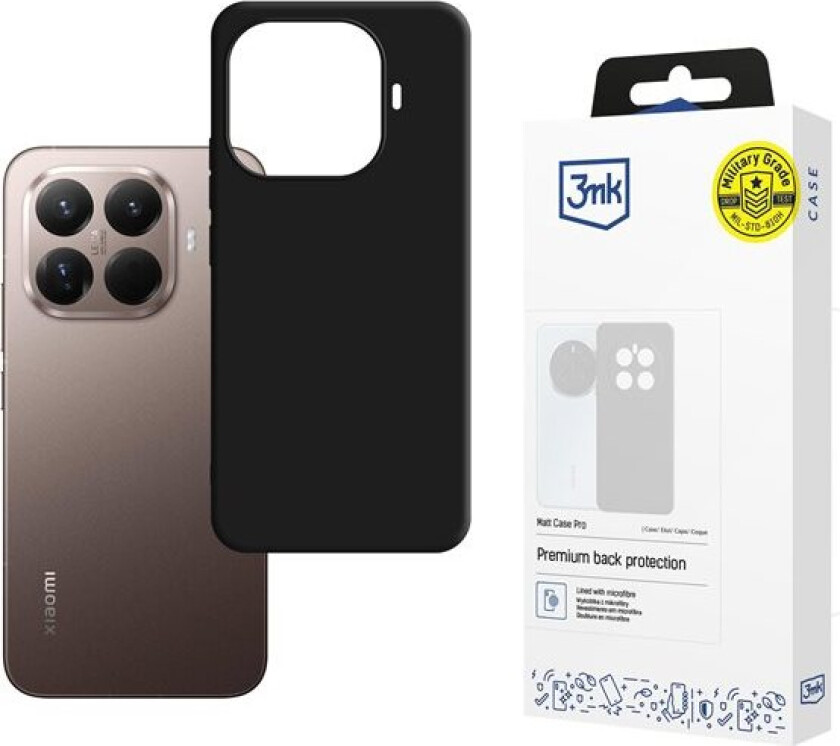 3mk Matt Case Pro for Xiaomi 15T Pro 5G - Svart
