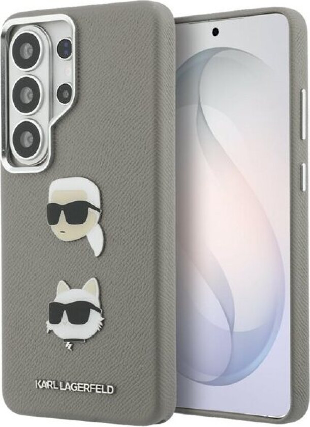 Saffiano Double Heads metallveske for Samsung Galaxy S26 Ultra - sølv