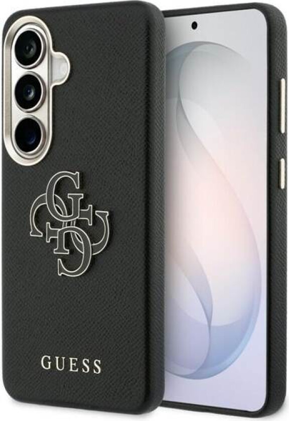 Grained Big 4G metallogo-deksel for Samsung Galaxy S26+ - svart