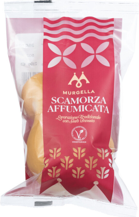 Scamorza Affumicata Røkt italiensk ferskost som kan brukes som en erstatning for blant annet mozzarella.