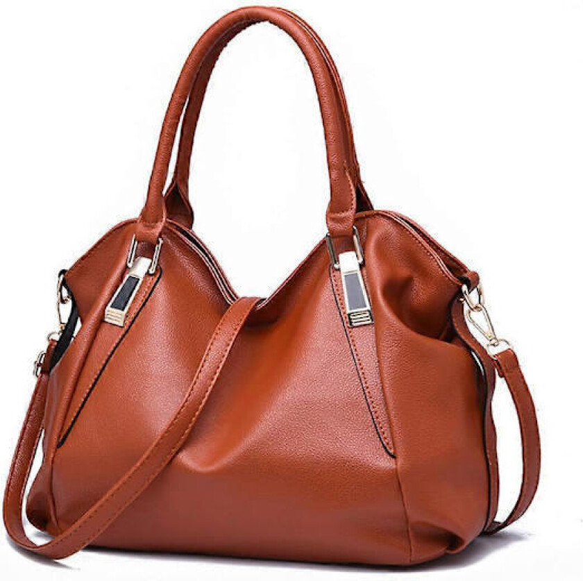 Myk Skinnveske Stor Kapasitet Enkel Skulderveske Crossbody Veske Kvinner