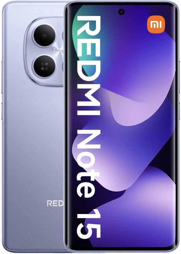 Redmi Note 15 Smarttelefon - 6,77", 6GB RAM, 128GB, Dual SIM - Mist Purple