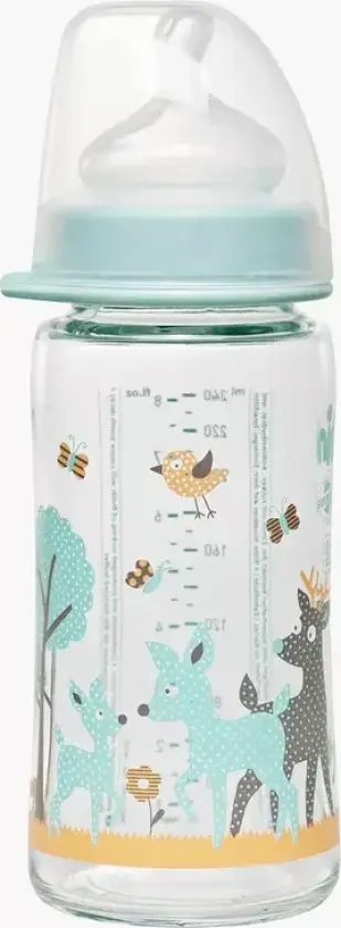 Nip- Tåteflaske Glass Bambi 240ml - Onesize
