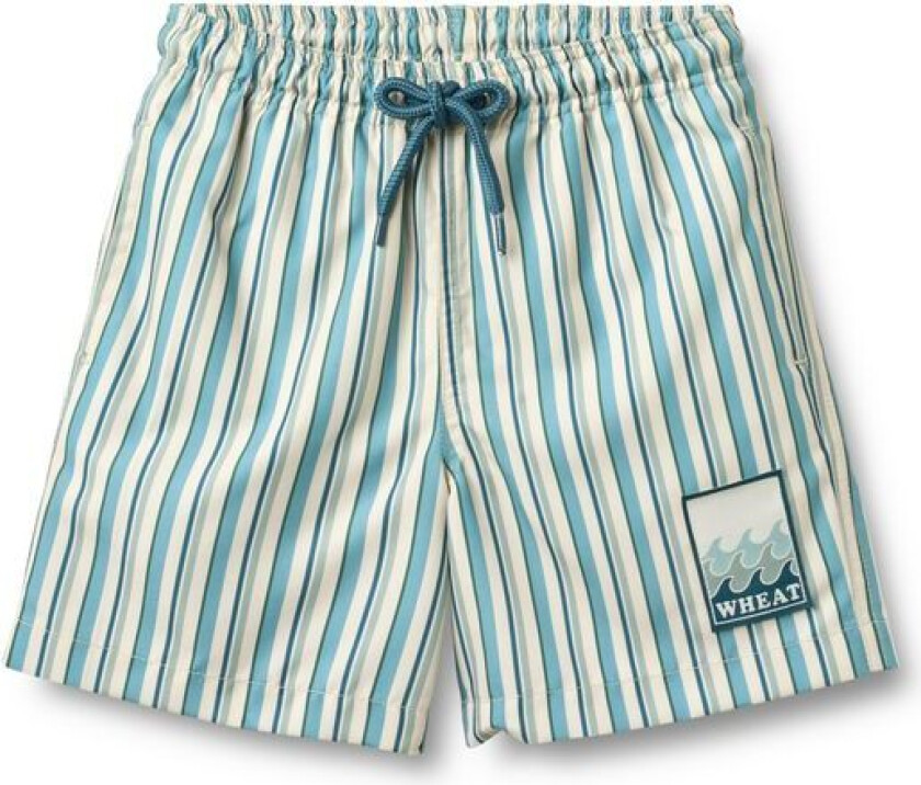 Badebukse Hansi Badge Aqua Stripe