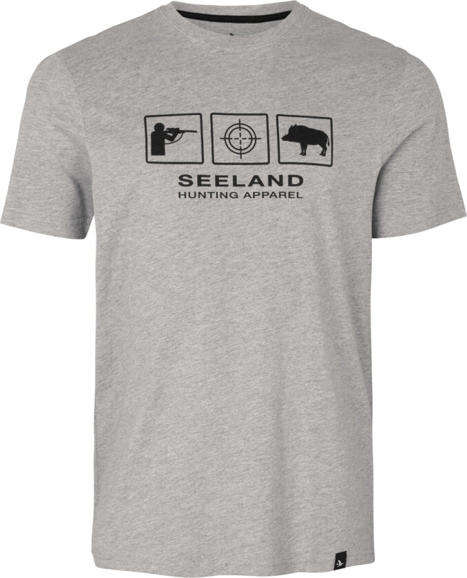 Men's Lanner T-Shirt Melange Dark Grey Melange XL, Dark Grey Melange