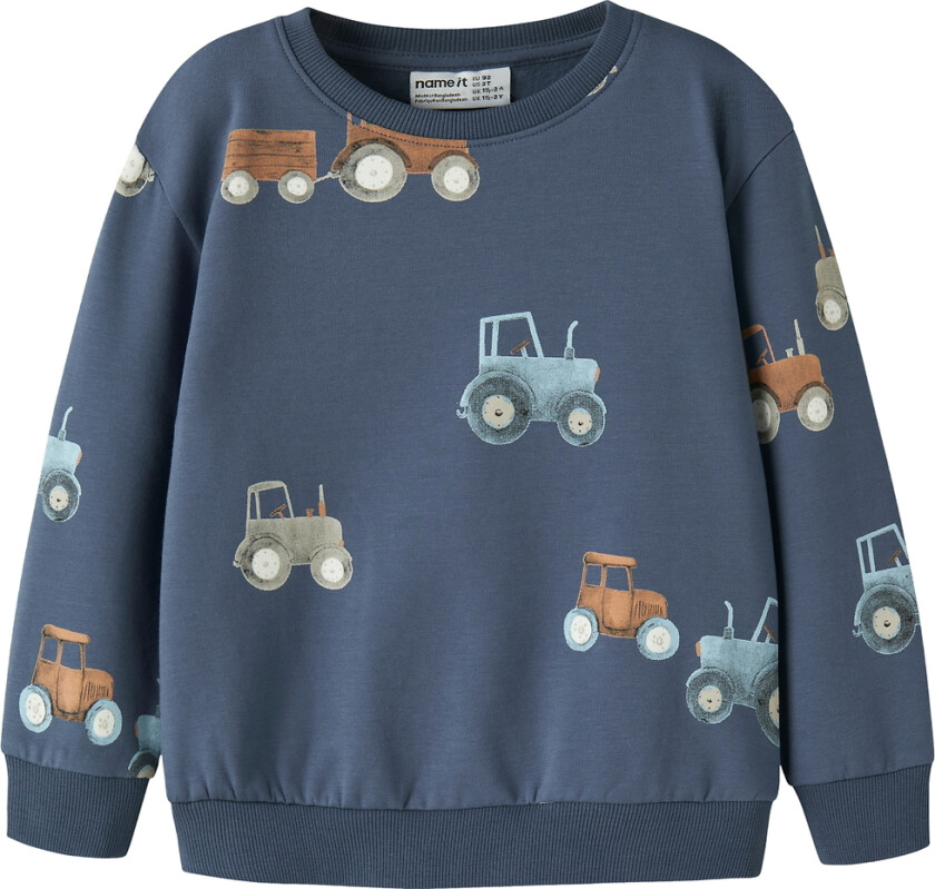Collegegenser - NmmFotraktor - Vintage Indigo - - 6 år (116) - Collegegenser