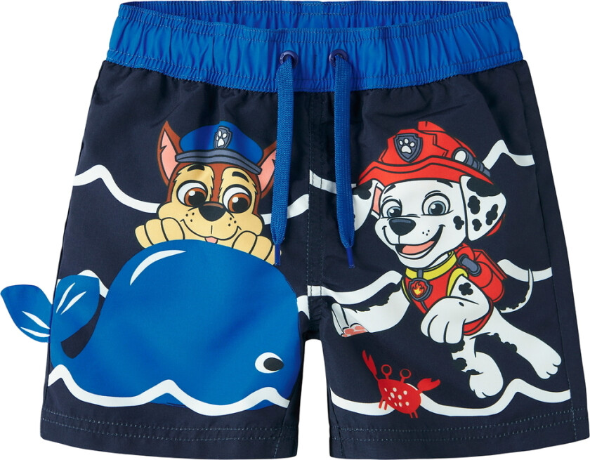 Badeshorts - NmmMiki Paw - Navy Blazer - - 6 år (116) - Badetøy