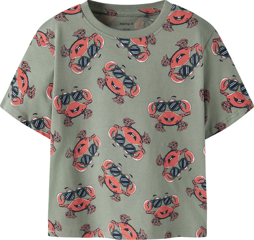 T-skjorte - NmmWalther - Shadow/Krabbe - - 6 år (116) - T-skjorte