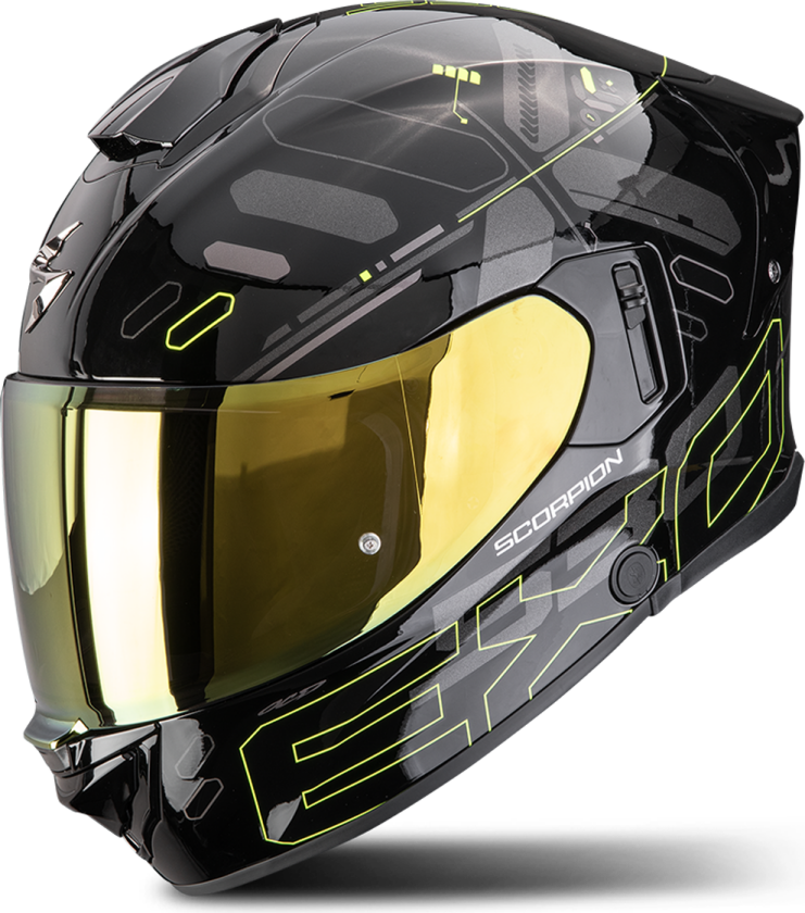 Helhjelm Scorpion EXO-530 Air Fond Svart/Neon/GulXL