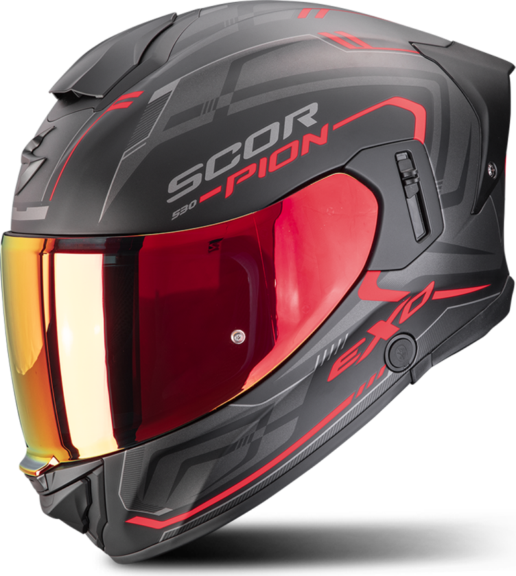 Helhjelm Scorpion EXO-530 Air Slope Mattsvart/rødL