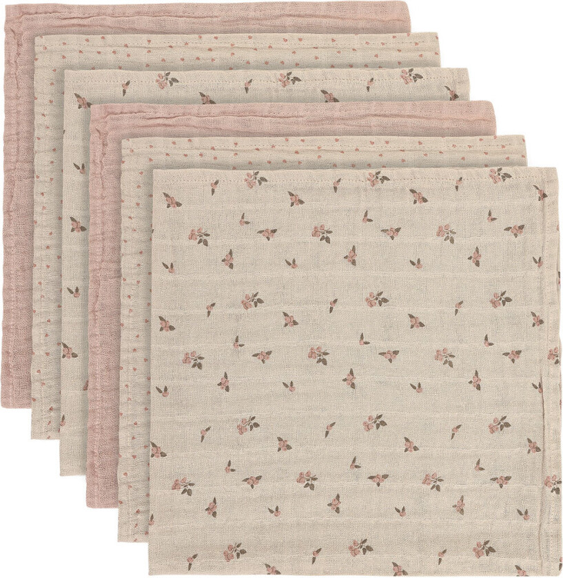 Pippi Stoffklutene - 6-pack - 65x65 cm - Shadow Grå - Pippi Baby - OneSize - Gulpeklut