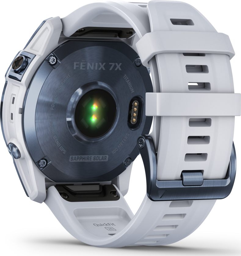 Fenix 7X Sapphire Solar, Carbon Gray DLC Titan with Black Band, multisportklokke, unisex Carbon Gray