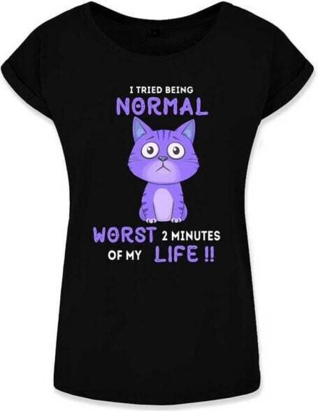 Fun T-skjorte - Beeing Normal - S til XXL - Damer - svart