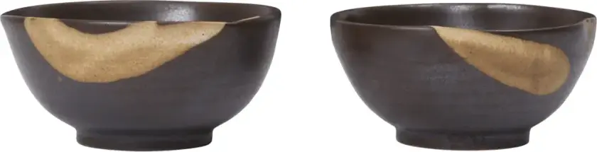 Koyo skål 2-pk Dark brown-buff, Ø8,5x4,5 cm