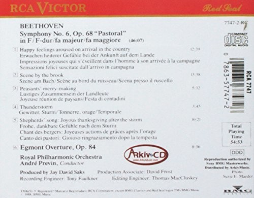 Royal Philharmonic Orchestra, André Previn Sym No 6 CD