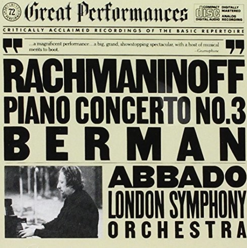 Claudio Abbado, London Symphonyny Orch, Berman Piano Concerto CD