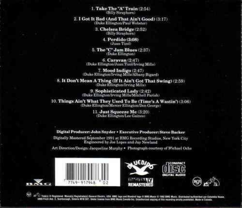 Duke Ellington Sophisticated Lady CD