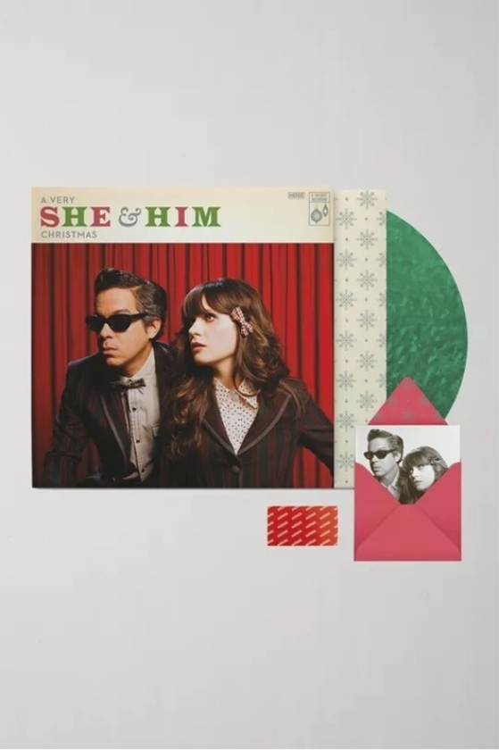 She & Him Very She & Him Christmas Translucent Green LP/Vinyl