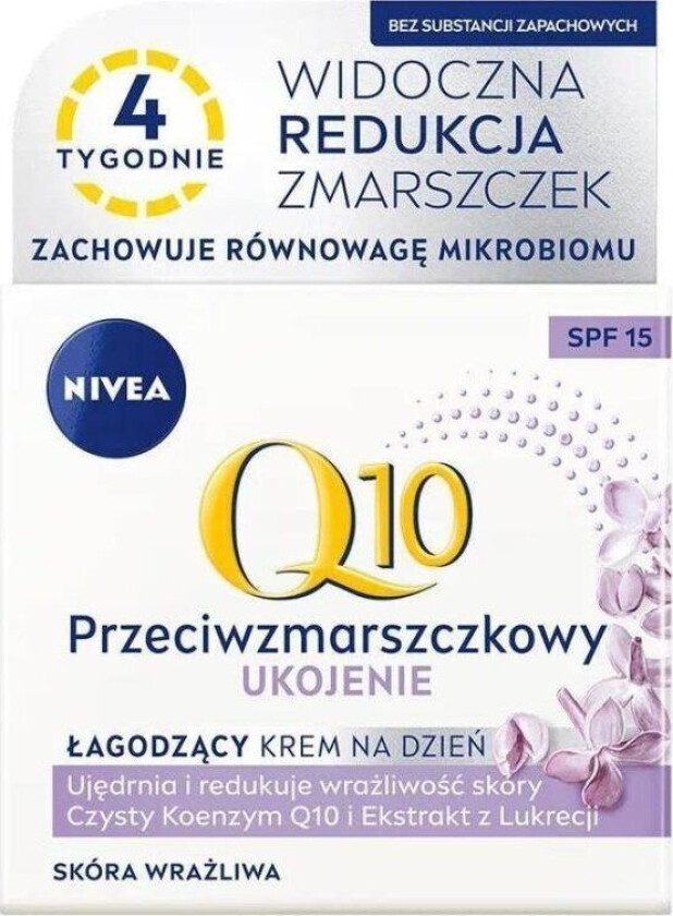 Nivea NIVEA_Q10 Anti-rynke beroligende dagkrem for sensitiv hud SPF15 50ml