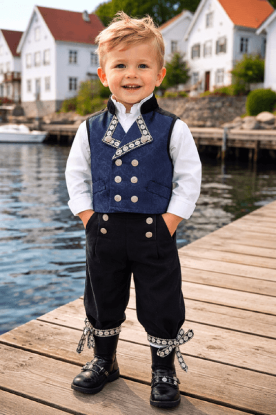 Bilde av Baby Festdrakt Gutt Blå