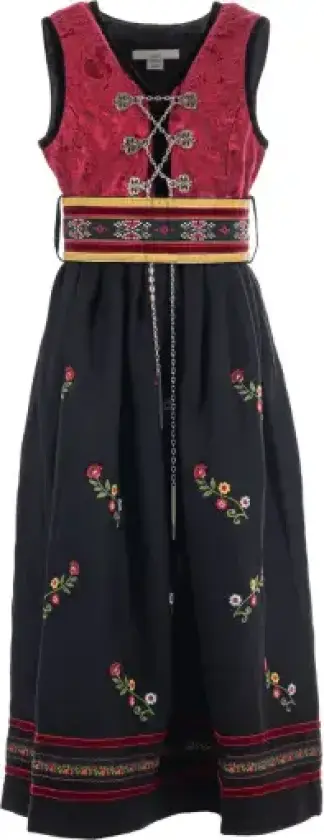 Bilde av Leah Festdrakt Ull Jente Rød