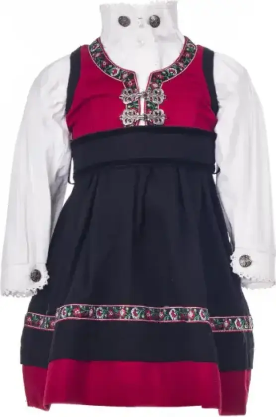 Bilde av Baby Festdrakt Jente Rød