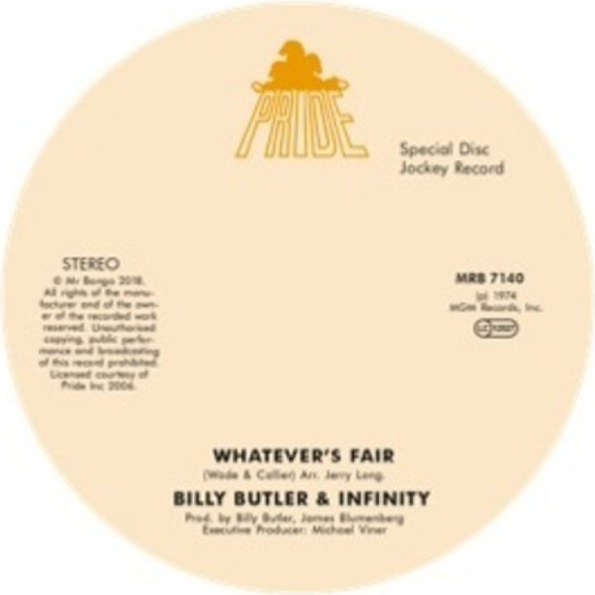 Billy Butler & Infinity & Lady Lee Whatever's Fair / Simple Things LP/Vinyl