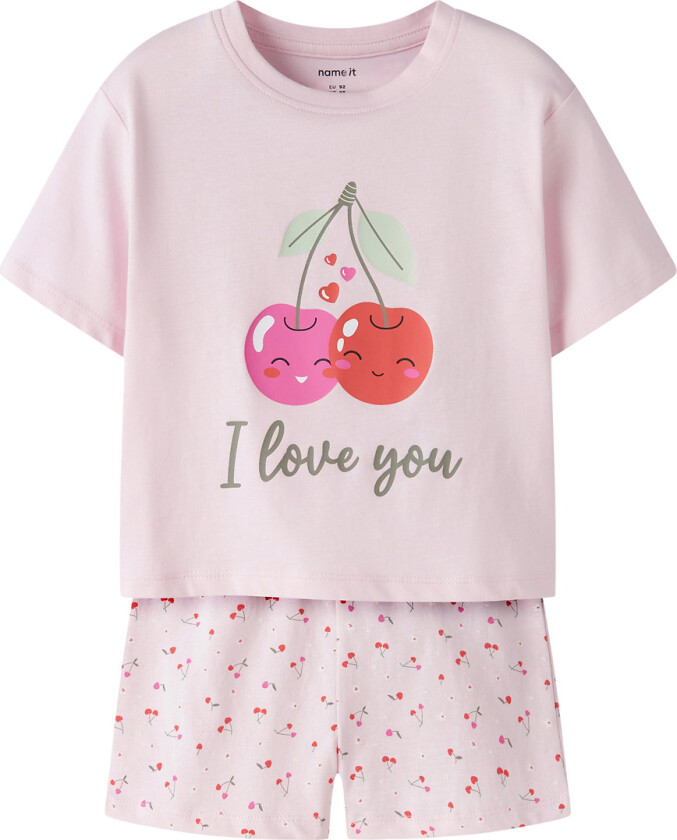 Shorts Sett - Shorts/T-skjorte - NmfVilinse - Vugge Rosa - - 5 år (110) - Shorts