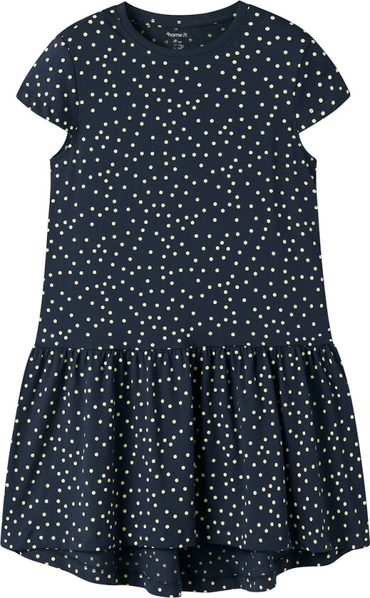 Kjole - NkfVigga - Navy Blazer/Dots - - 10 år (140) - Kjole