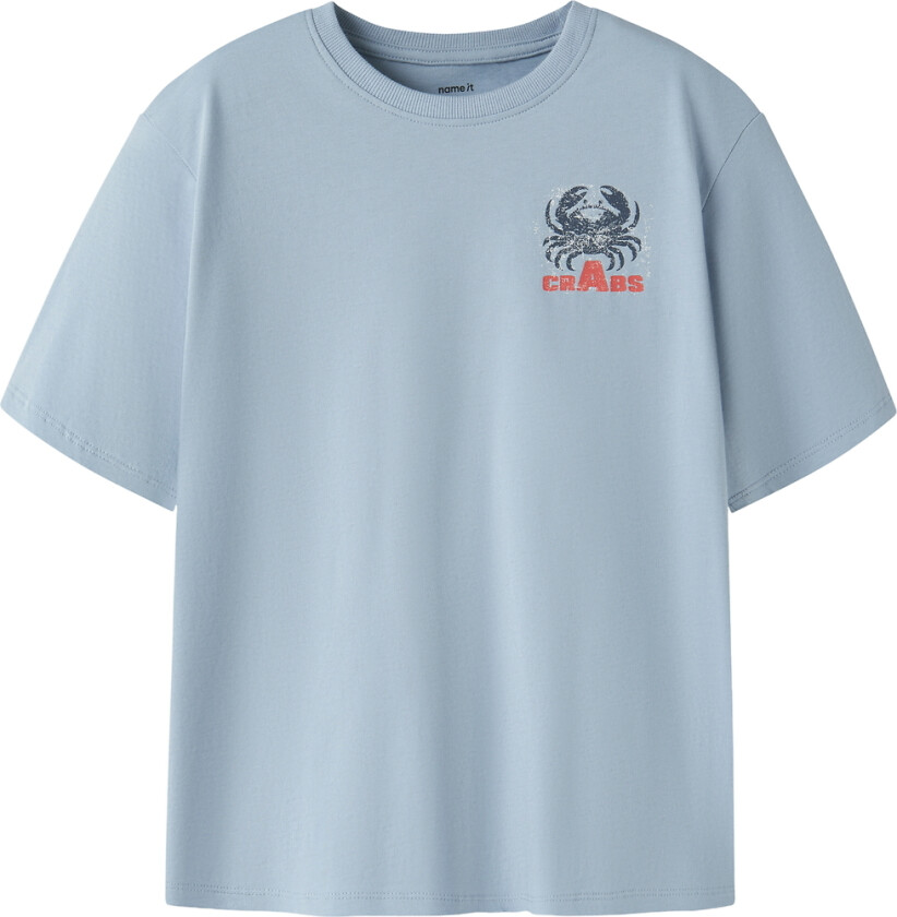 T-skjorte - NkmVelix - Blue Tåke/Krabber - - 6 år (116) - T-skjorte