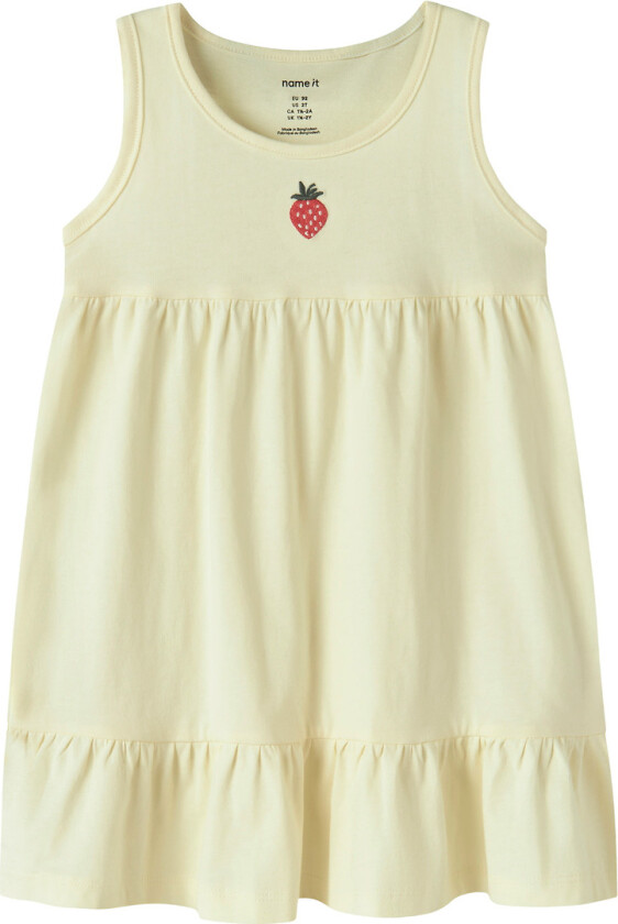 Kjole - NmfVictoria - Pear Sorbet/Strawberry Broderi - - 2 år (92) - Kjole