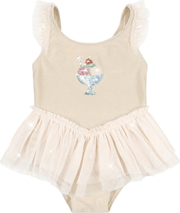 Badedrakt - Amandine - Rosewater m. Volanger - - 9-10 år (134-140) - Badetøy