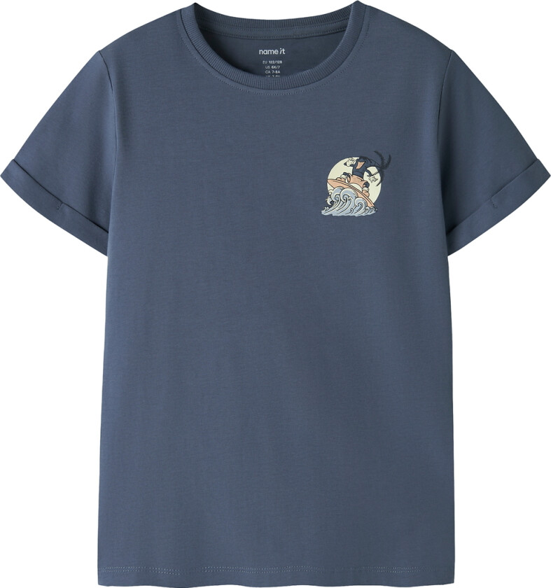 T-skjorte - NkmVux - Vintage Indigo/Surfing - - 7-8 år (122-128) - T-skjorte