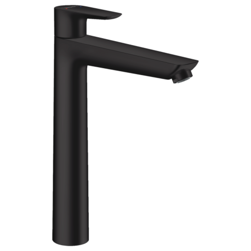 HANSGROHE ettgreps blandebatteri 183mm tut 1 hull t/h m/bv svart