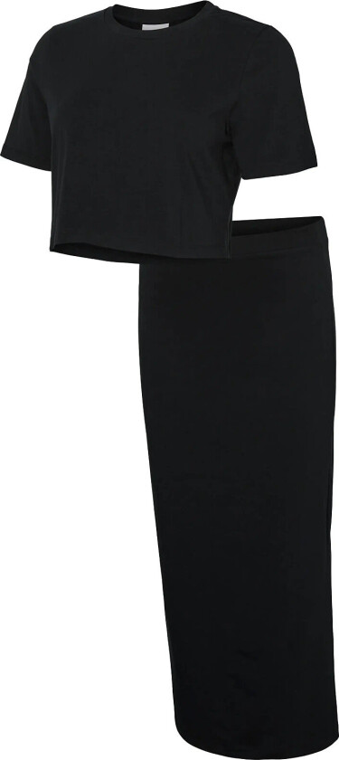 Mlkerrie Top & Skirt Jrs Set Noos - Black - L