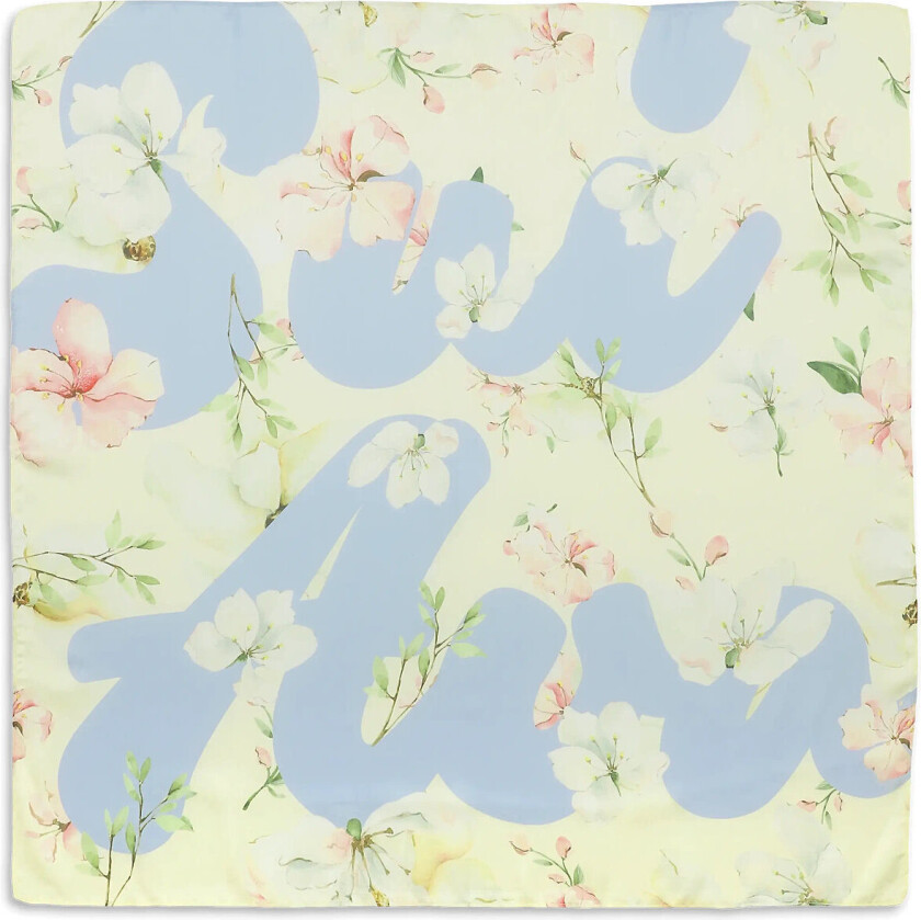 Sui Ava Floral Scarf - Cream - 70X 70