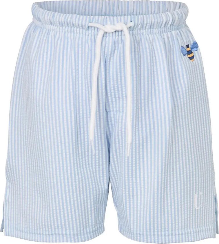 Badeshorts - Seersucker - Blue - 6-7Y