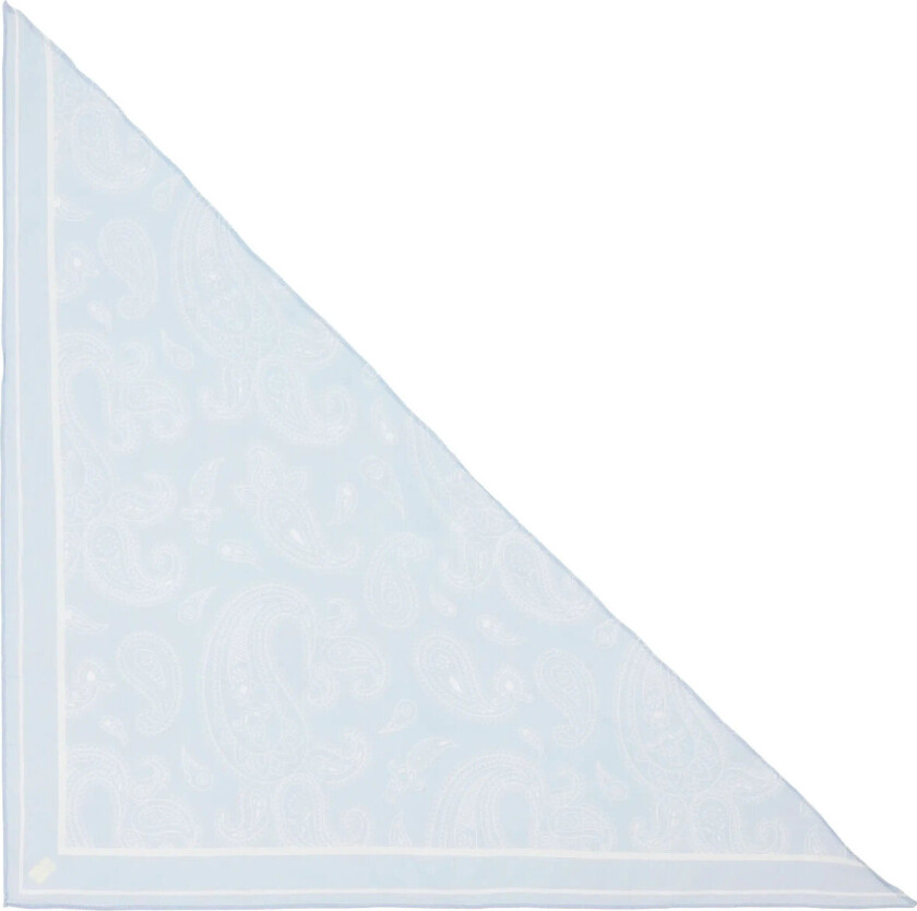 Paisley Triangle Scarf - Blue - ONE SIZE