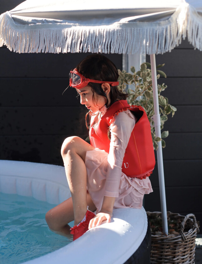 Svømmevest - Berry - Orange - 6-8Y