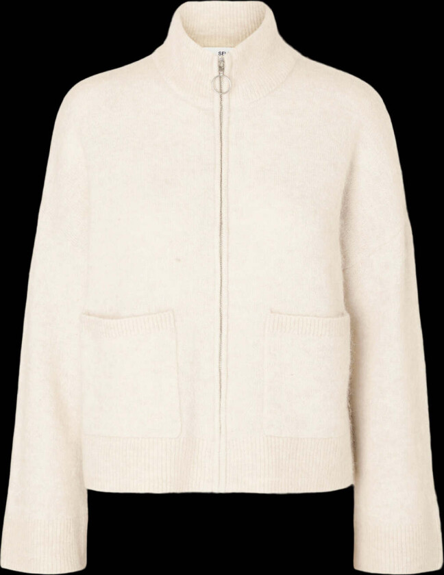 Bilde av Sia Ras LS Knit Zipper Cardigan - Birch Melange S