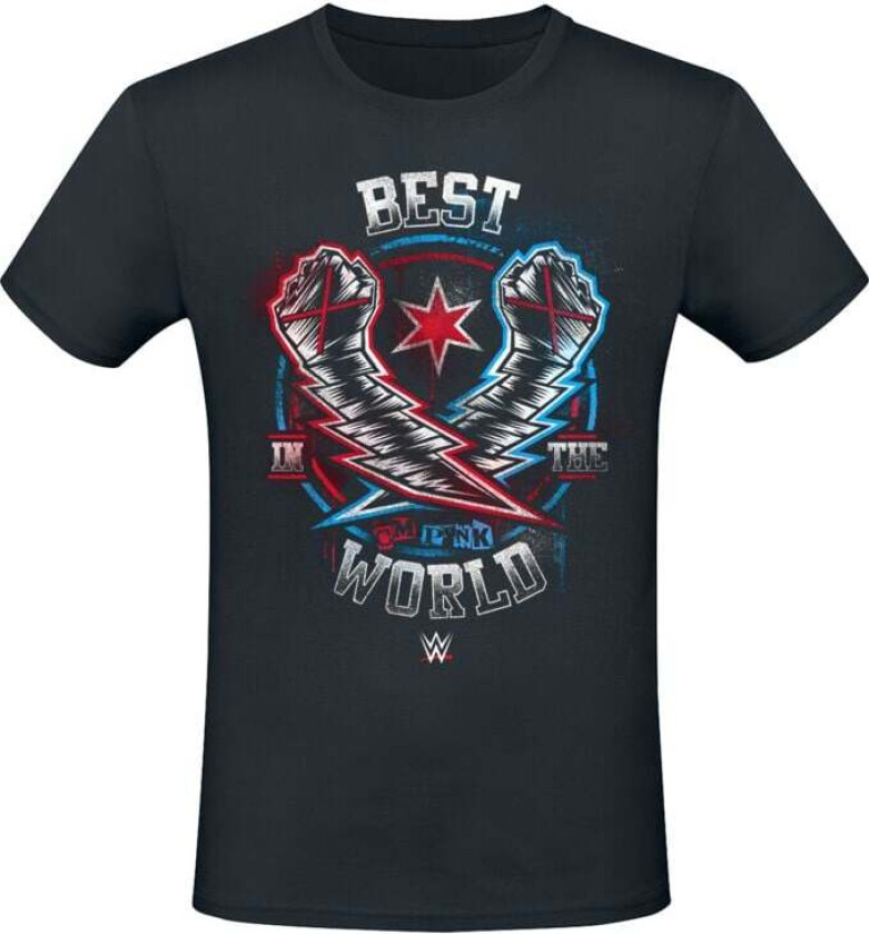 T-skjorte - CM Punk - Best In The World - S til XXL - Herrer - svart