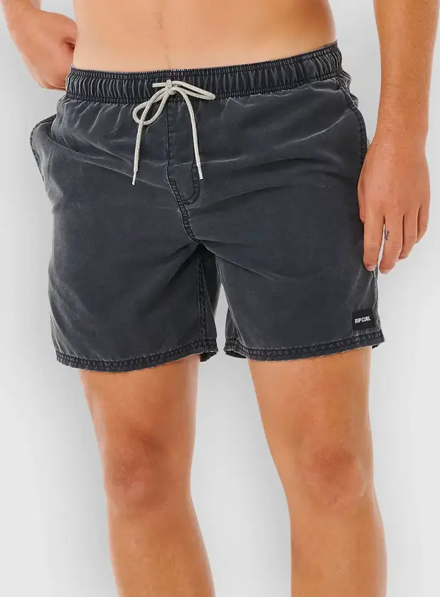 Offset Washed Volley Boardshorts svart