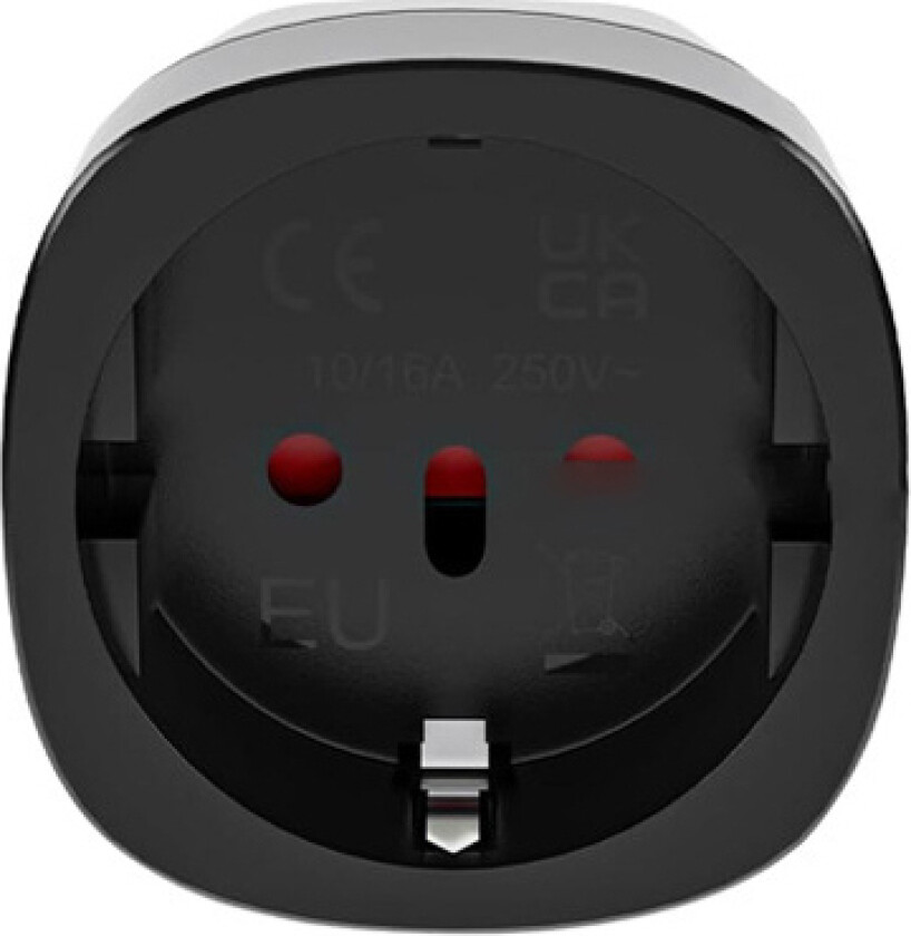 EU til Sør-Afrika reiseadapter - Svart, kompakt design Black