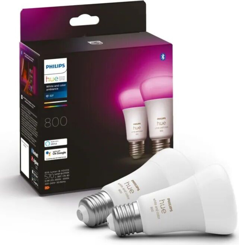 Hue White And Color Ambiance E27 2-pakning