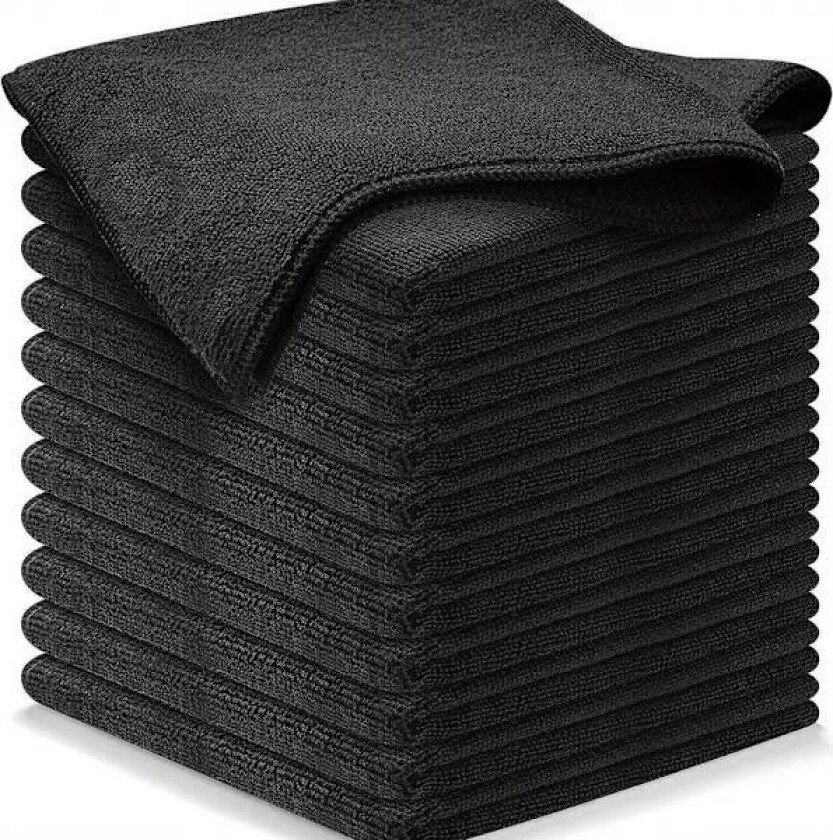 Mikrofiberklutpakke med 8, Multifunksjonelle Gjenbrukbare Rengjøringskluter, Lo-fri Stripefri Vaskbar Klutstøver for Hus, Vinduer 30 x 30 cm
