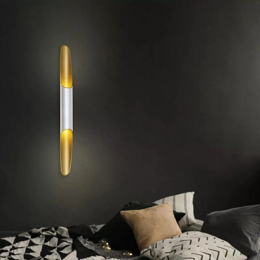 Mirach vegglampe opp/ned - Hvit/Gull