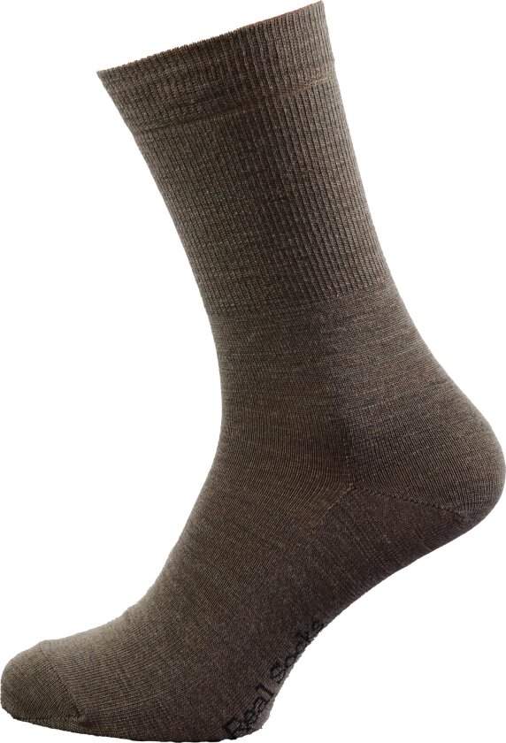 Real Socks Basic Brown