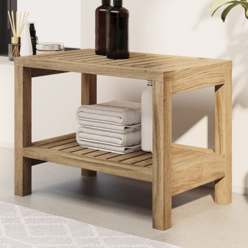 Sidebord til baderom 60x30x45 cm heltre teak