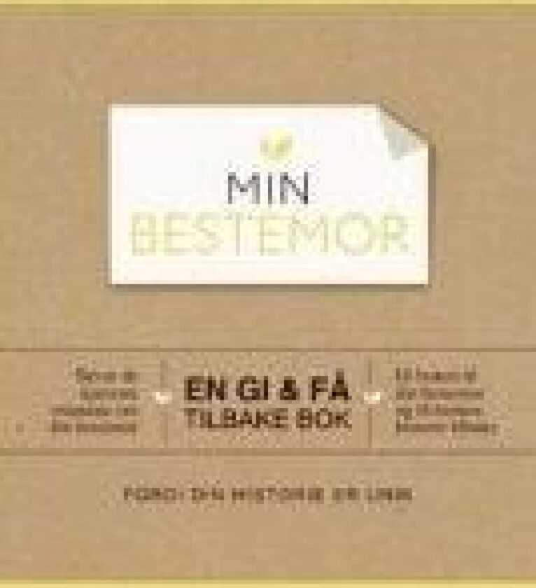 Min bestemor. En gi & få tilbake bok. Innbundet